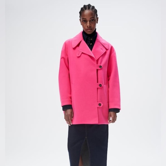 Zara double breasted oversized coat pink - Picture 9 of 9